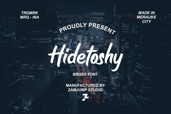 Hidetoshy: A Paint-Brushed Display Font for Digital Impact