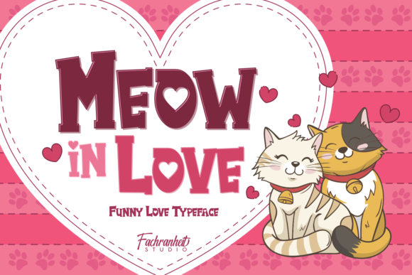 Meow in Love: A Friendly, Bold Display Font That Pops—Thoughtfully