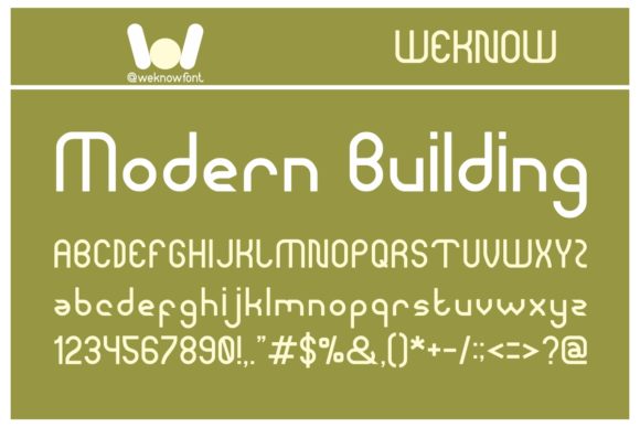 Modern Building: A Clean Display Font for Digital Branding