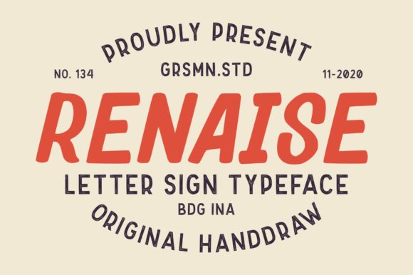Renaise: A Vintage Display Font That Feels Like Home